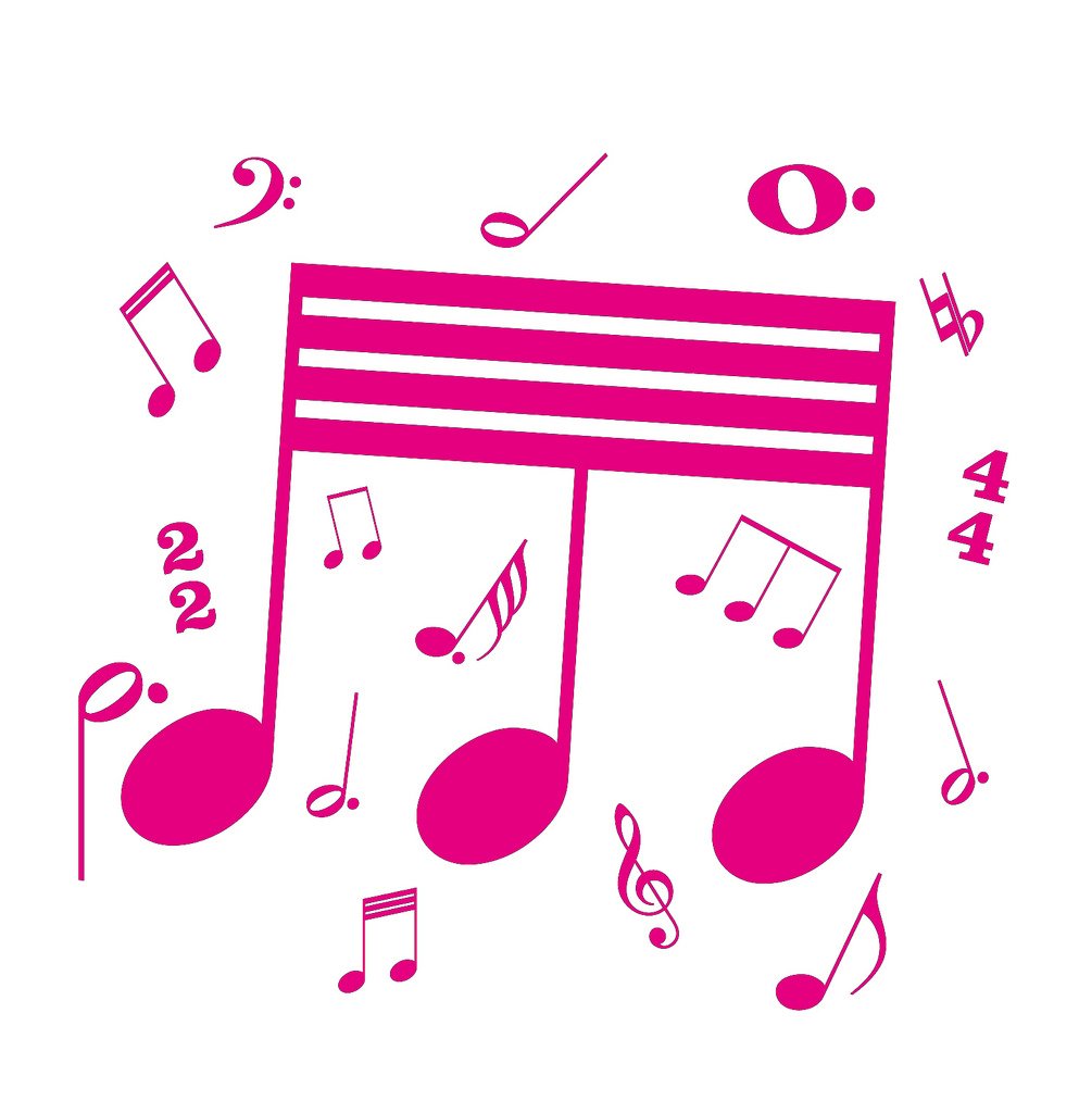 Picniva Beamed Sixty Fourth Notes Wall Decal for Musicians