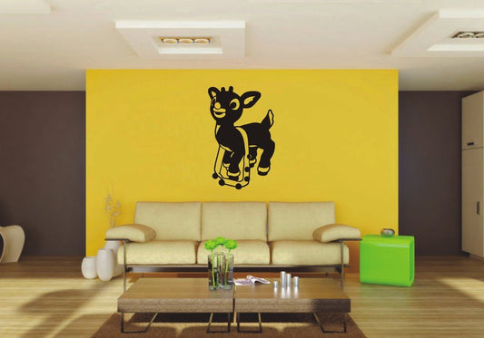 Picniva Rudolph Sty1 Vinyl Wall Decal, Approx 22 x 34.01 in, Removable