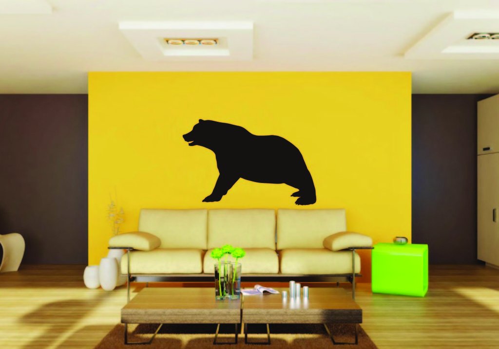 Picniva Bear Sty15 Vinyl Wall Decal, Approx 22 x 15.4 in, Removable