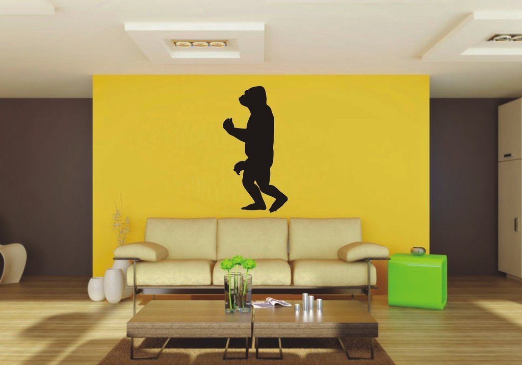 Picniva Gorilla Sty11 Vinyl Wall Decal, Approx 22 x 42.89 in, Removable