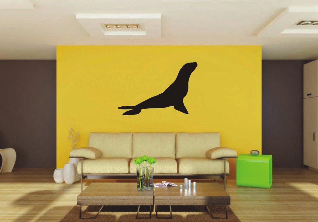 Picniva Sea Lion Sty2 Vinyl Wall Decal, Approx 22 x 14.63 in, Removable