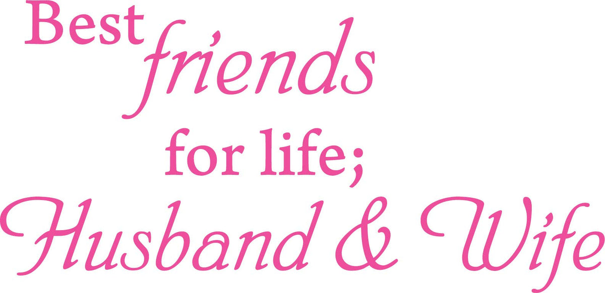 Decaltor Husband and Wife Quote Wall Decal