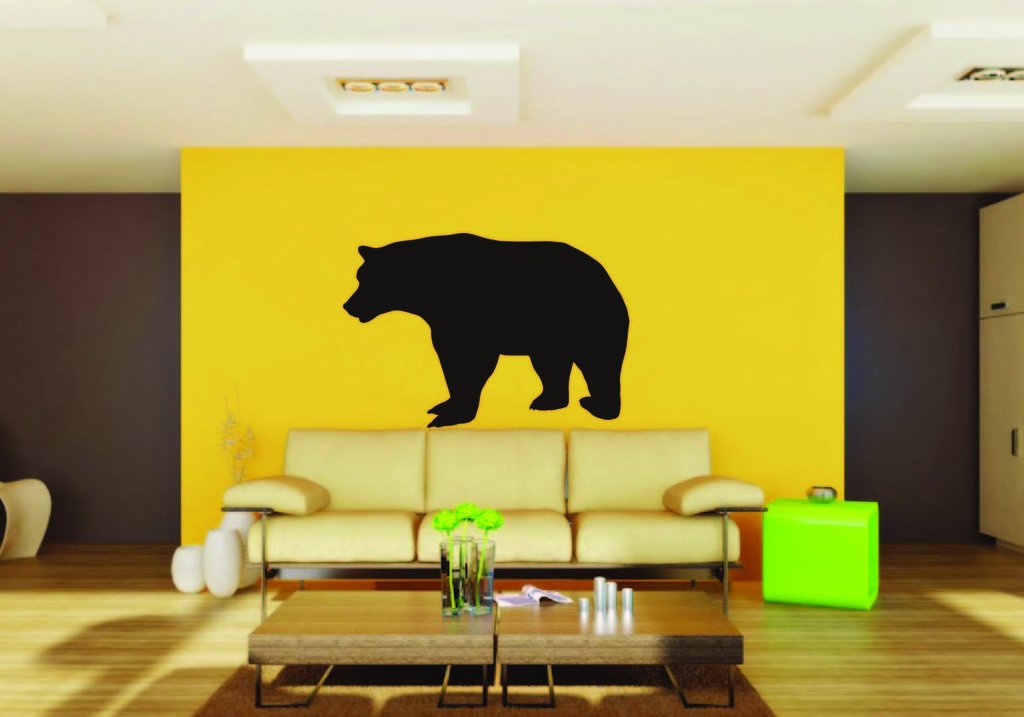 Picniva Bear Sty17 Vinyl Wall Decal, Approx 22 x 15.4 in, Removable