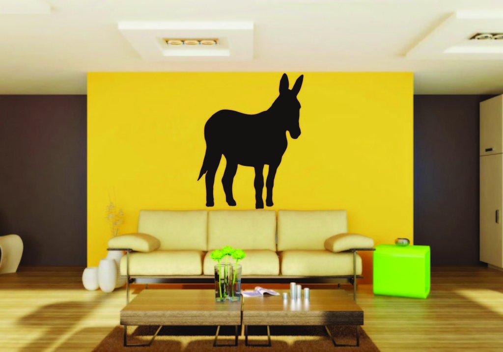 Picniva Donkey Sty57 Vinyl Wall Decal, Approx 22 x 28.6 in, Removable