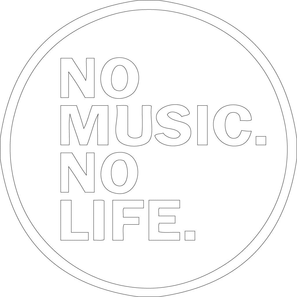 Decaltor Music Life Quote Vinyl Decal, 5 in, Car Window Sticker