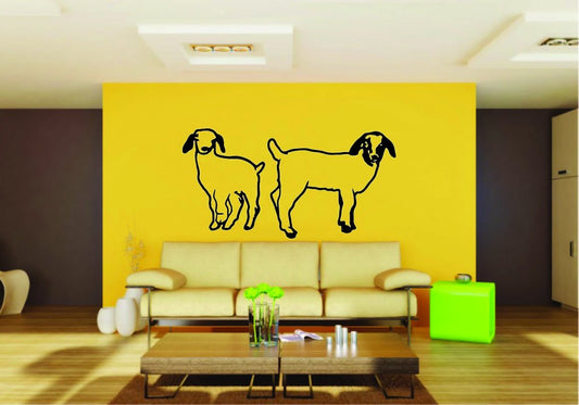 Picniva Boer Goat Sty6 Vinyl Wall Decal, Approx 22 x 11.44 in, Removable