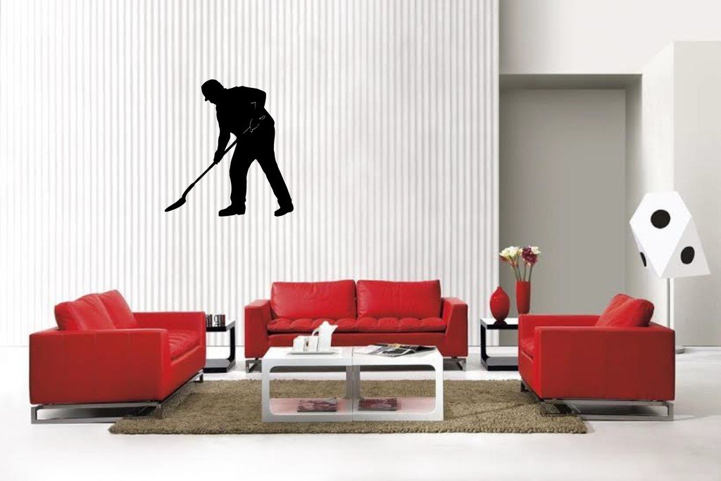 Picniva Matte Black Shovel Style 1 Vinyl Wall Decal Home Decor