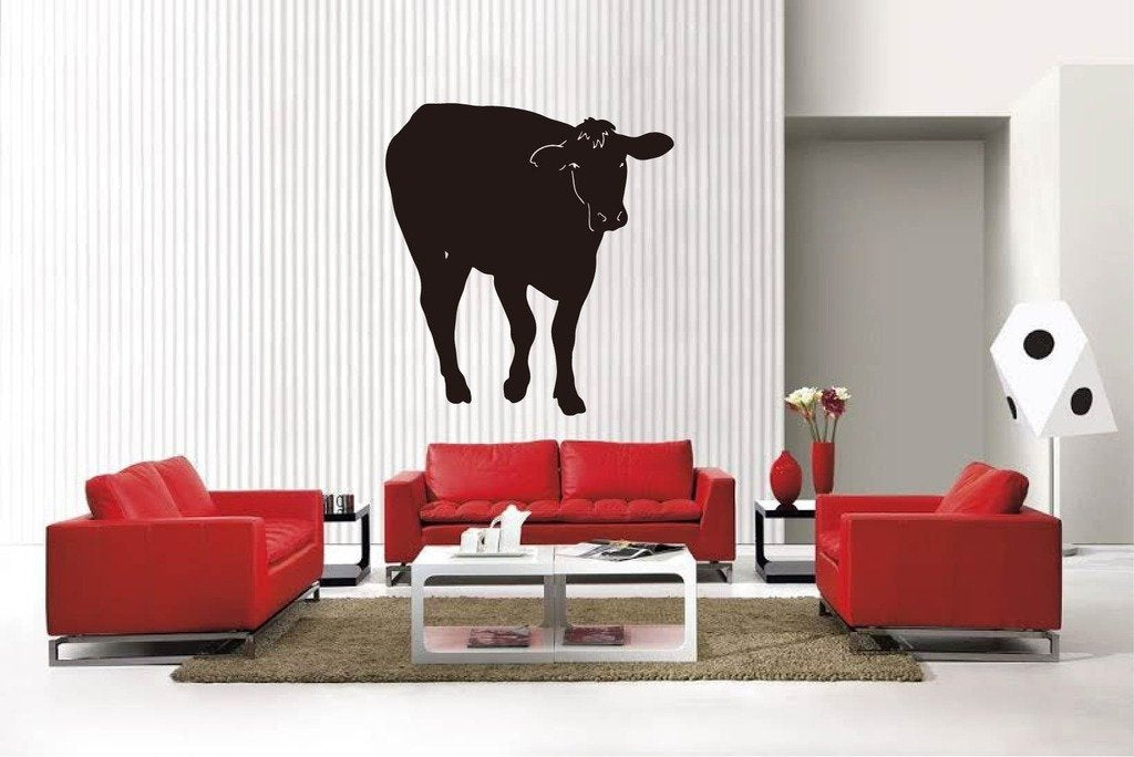 Picniva Matte Black Cow Style 50 Vinyl Wall Decal Farm Ranch Decor BG5145