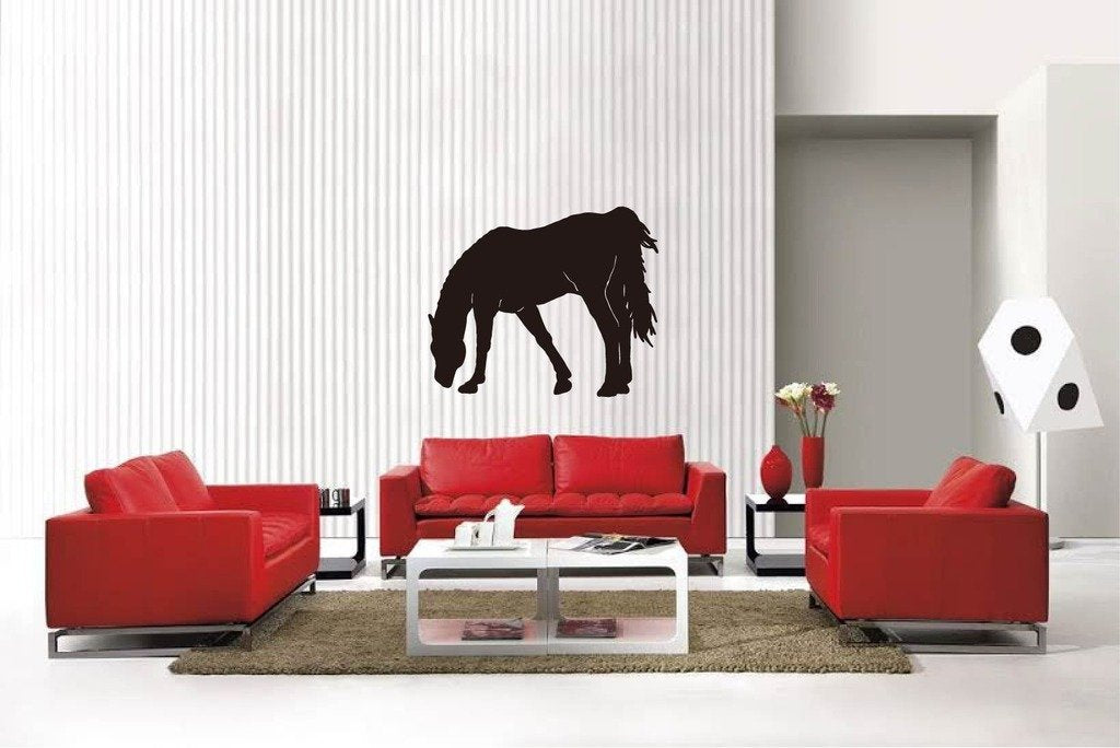Picniva Matte Black Horse Style 1 Vinyl Wall Decal Equestrian Pet Decor
