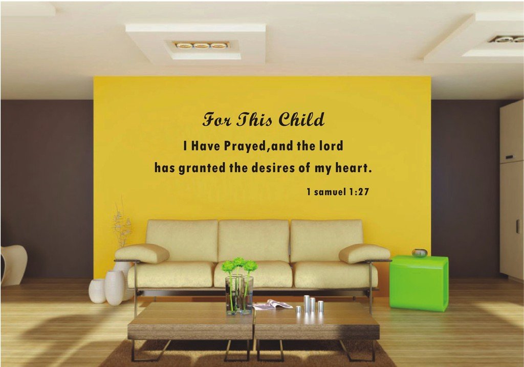 Picniva 22x8.49 for This Child I Have Prayed Vinyl Wall Decal Nursery