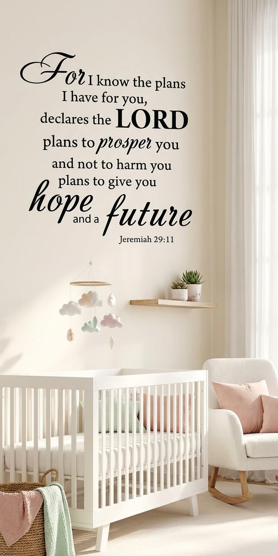 Decaltor Jeremiah 29:11 Bible Vinyl Wall Decal Christian Decor