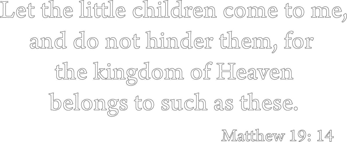 Decaltor Matthew 19:14 Bible Verse Vinyl Wall Decal, Home Decor