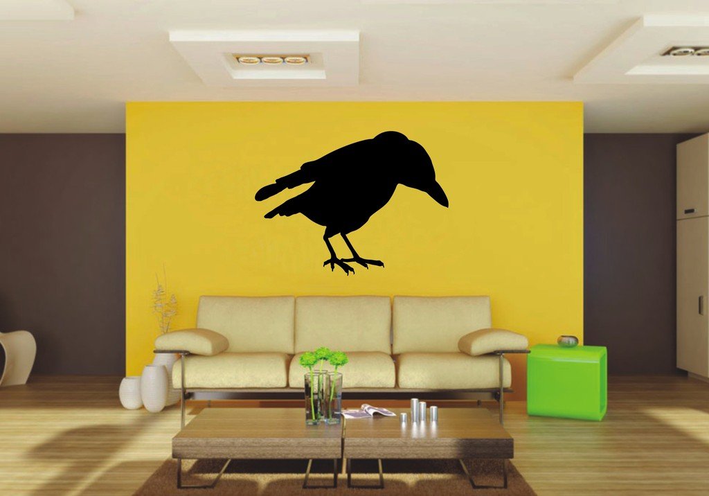 Picniva Raven Sty7a Vinyl Wall Decal, Approx 22 x 16.45 in, Removable