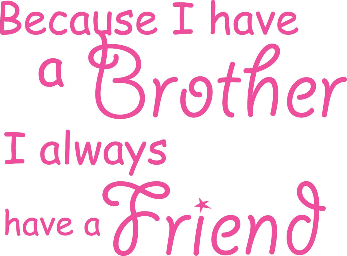 Decaltor Brother Friendship Wall Decal
