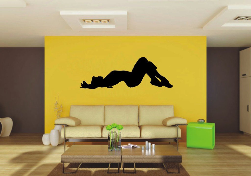 Picniva 22x7.59 Laying Style 4 Vinyl Wall Decal Figure