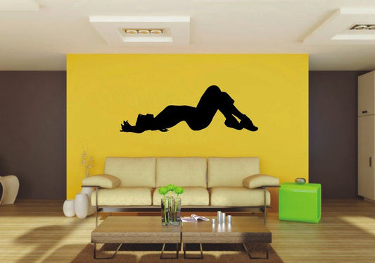 Picniva 22x7.59 Laying Style 4 Vinyl Wall Decal Figure