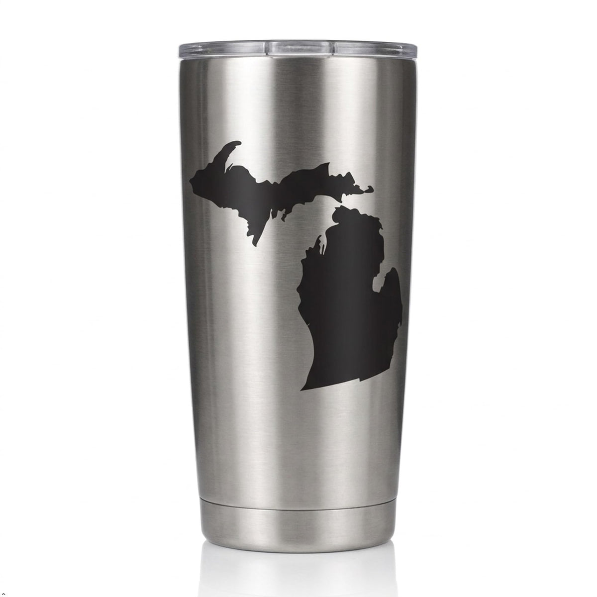 Picniva Black Michigan MI State Map Car Vinyl Decal, 3 in - Color: black - Size: 3 inches