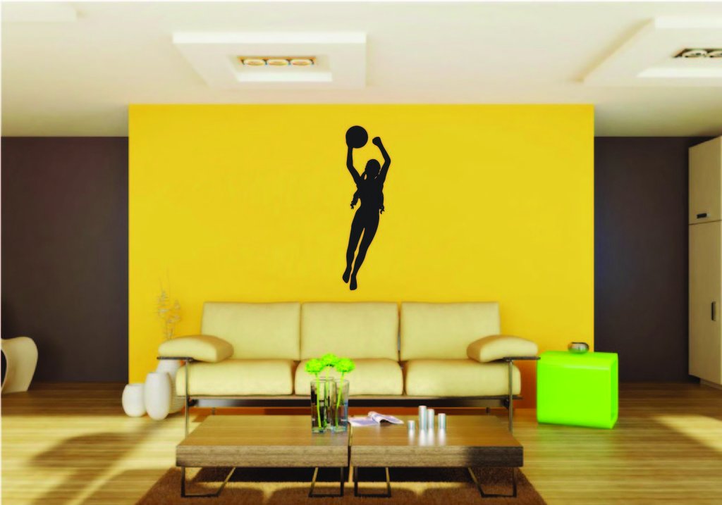 Picniva Soccer Girl Style 18a Removable Vinyl Wall Decal