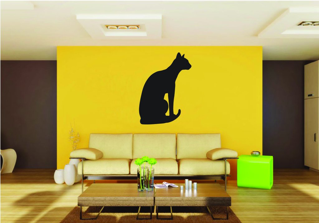 Picniva Oriental Cat Style 3 Removable Vinyl Wall Decal