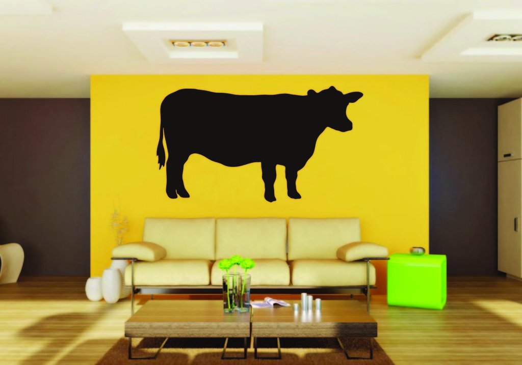Picniva Cow Sty55 Vinyl Wall Decal, Approx 22 x 13.2 in, Removable