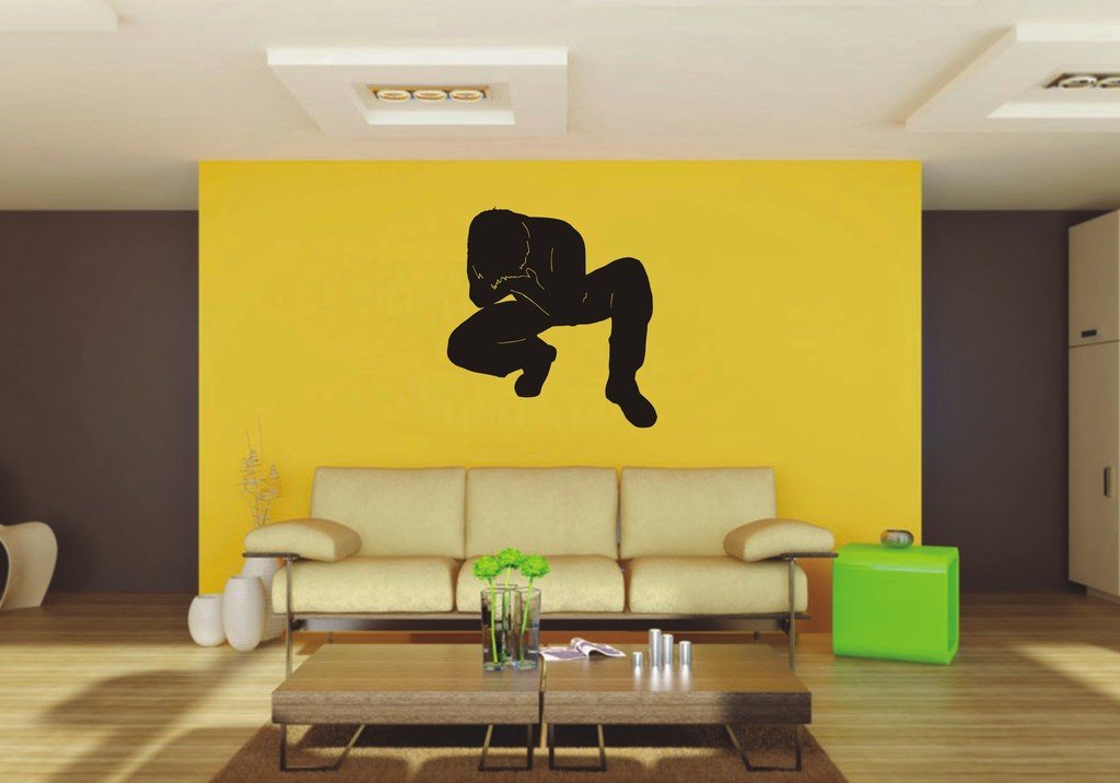 Picniva Man Sty19 Vinyl Wall Decal, Approx 22 x 23.17 in, Removable