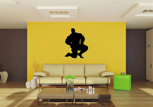Picniva Muscle Man Style 23 Wall Decal Figure Silhouette Decor