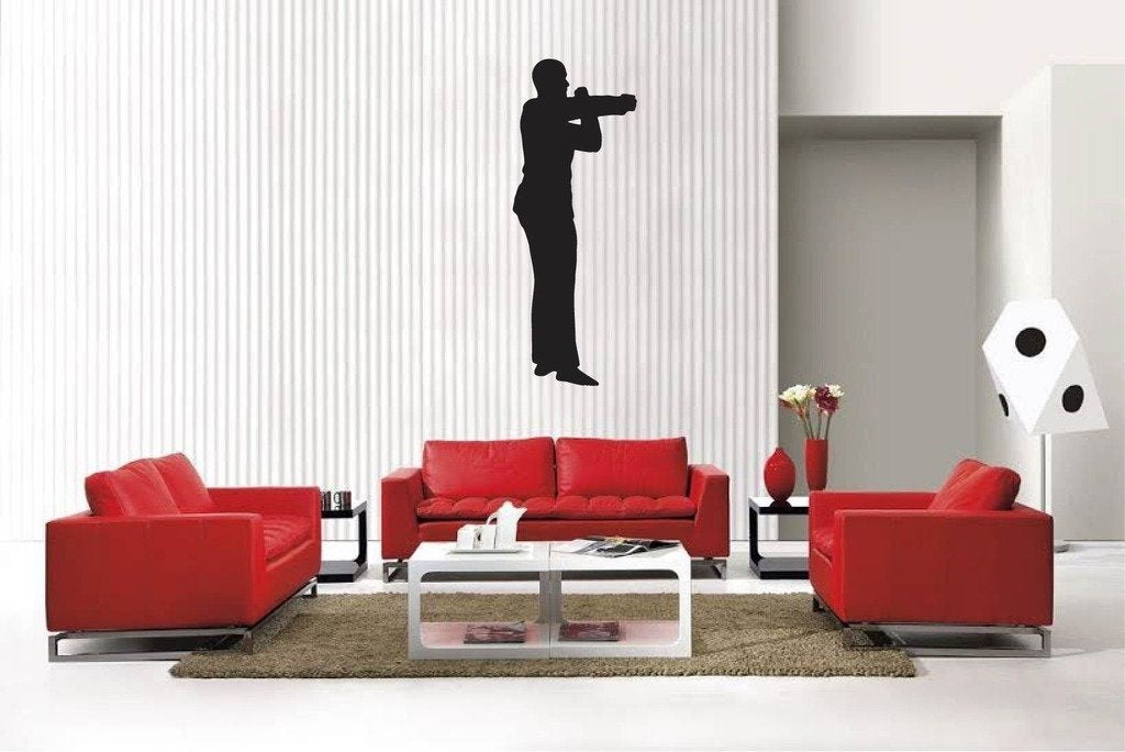 Picniva Matte Black Martial Arts Style 46 Vinyl Wall Decal Sports Decor