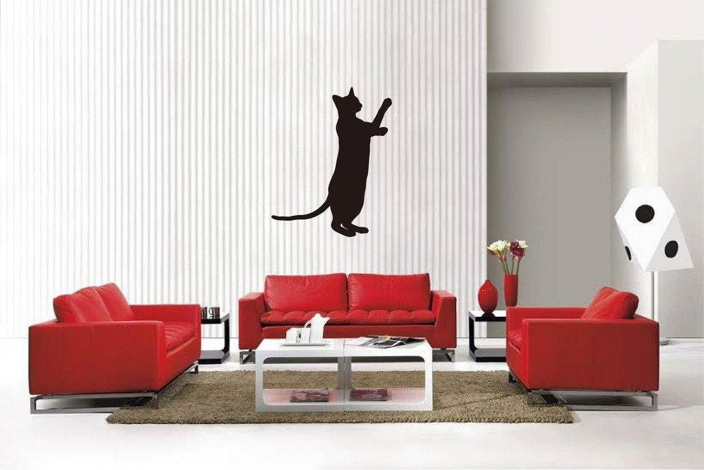 Picniva Matte Black Siamese Cat Style 16 Vinyl Wall Decal Pet Decor