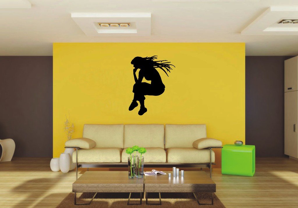 Picniva 22x28.25 Sitting Style 2 Vinyl Wall Decal Figure
