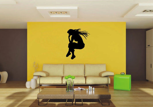 Picniva 22x28.25 Sitting Style 2 Vinyl Wall Decal Figure
