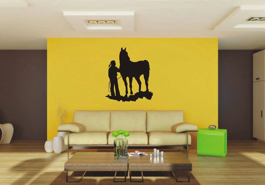 Picniva Cowgirl Sty12 Vinyl Wall Decal, Approx 22 x 24.93 in, Removable
