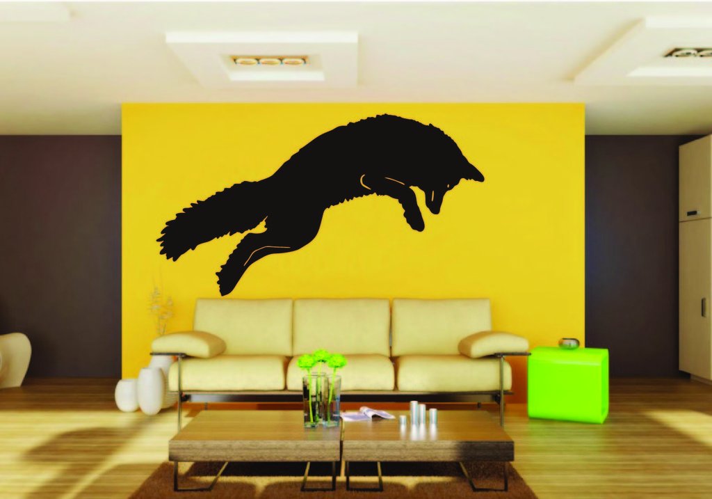 Picniva Fox Sty1 Vinyl Wall Decal, Approx 22 x 13.2 in, Removable