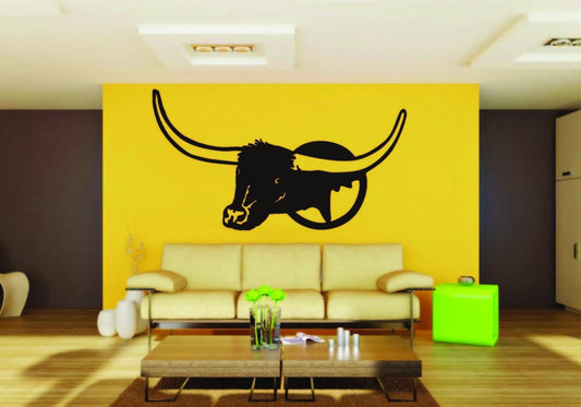 Picniva Cattle Sty2 Vinyl Wall Decal, Approx 22 x 13.2 in, Removable