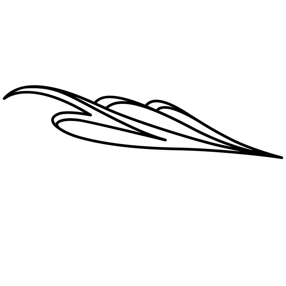 Picniva Style 317 Racing Side Stripe Vinyl Decals, 20 x 76 in, 2 Pc