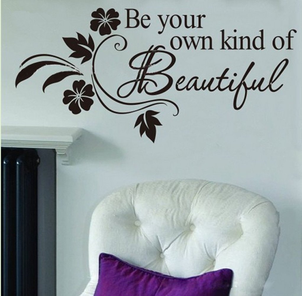 Picniva Be Your Own Kind of Beautiful Wall Decal, Black