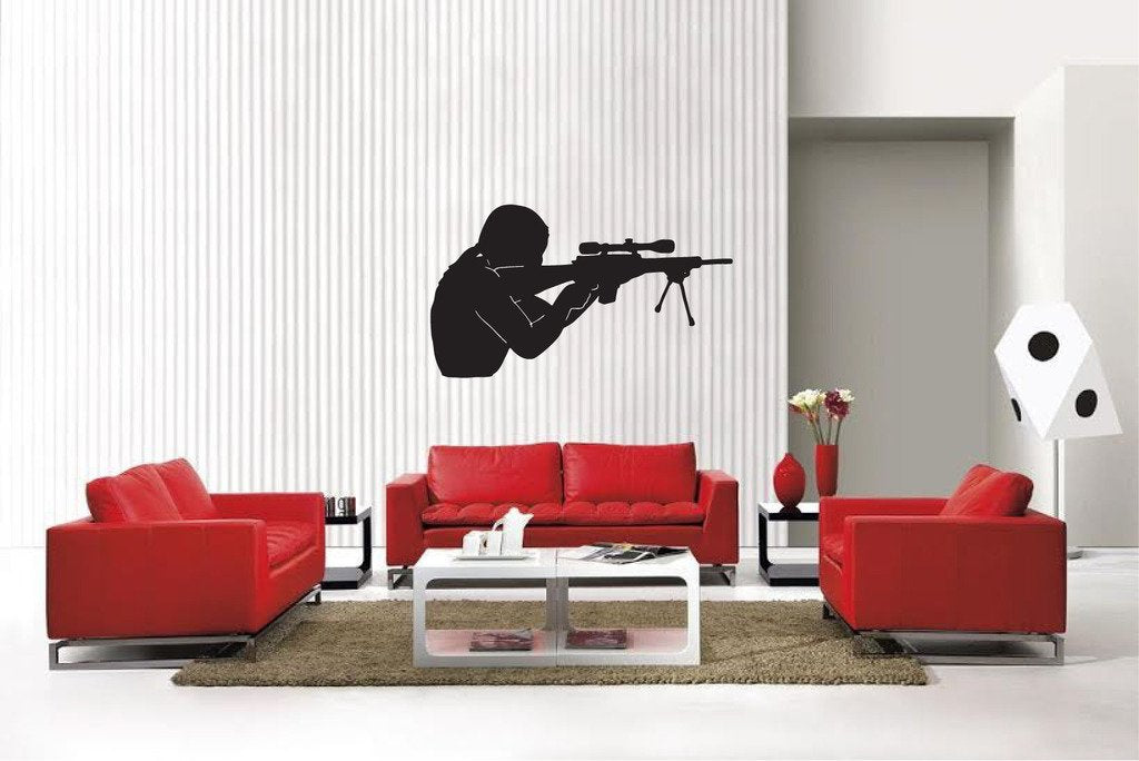 Picniva Matte Black Sport Style 28 Vinyl Wall Decal Athlete Decor