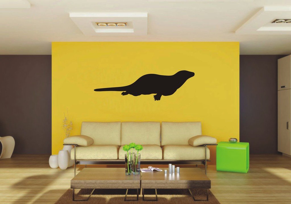 Picniva Otter Sty4 Vinyl Wall Decal, Approx 22 x 6.64 in, Removable