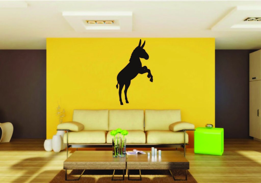 Picniva Donkey Sty14 Vinyl Wall Decal, Approx 22 x 39.6 in, Removable