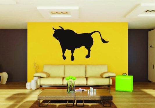 Picniva Bull Sty5b Vinyl Wall Decal, Approx 22 x 15.4 in, Removable
