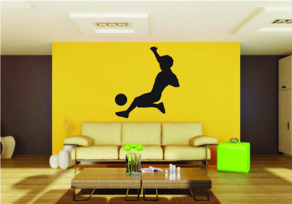 Picniva Soccer Boy Style 20a Removable Vinyl Wall Decal