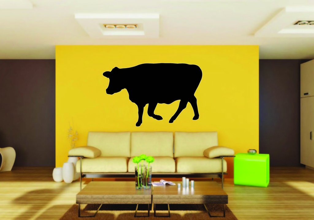 Picniva Cow Sty29 Vinyl Wall Decal, Approx 22 x 13.2 in, Removable
