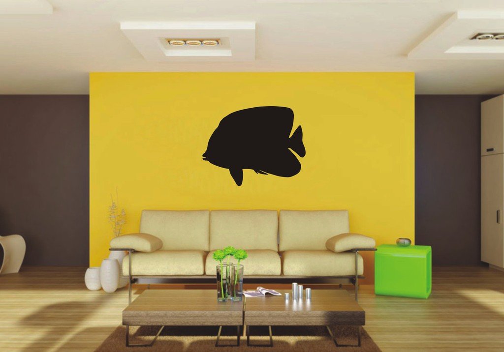 Picniva Angelfish Sty1a Vinyl Wall Decal, Approx 22 x 17.06 in, Removable