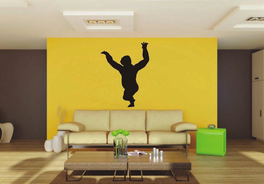 Picniva Gorilla Sty16 Vinyl Wall Decal, Approx 22 x 29.74 in, Removable