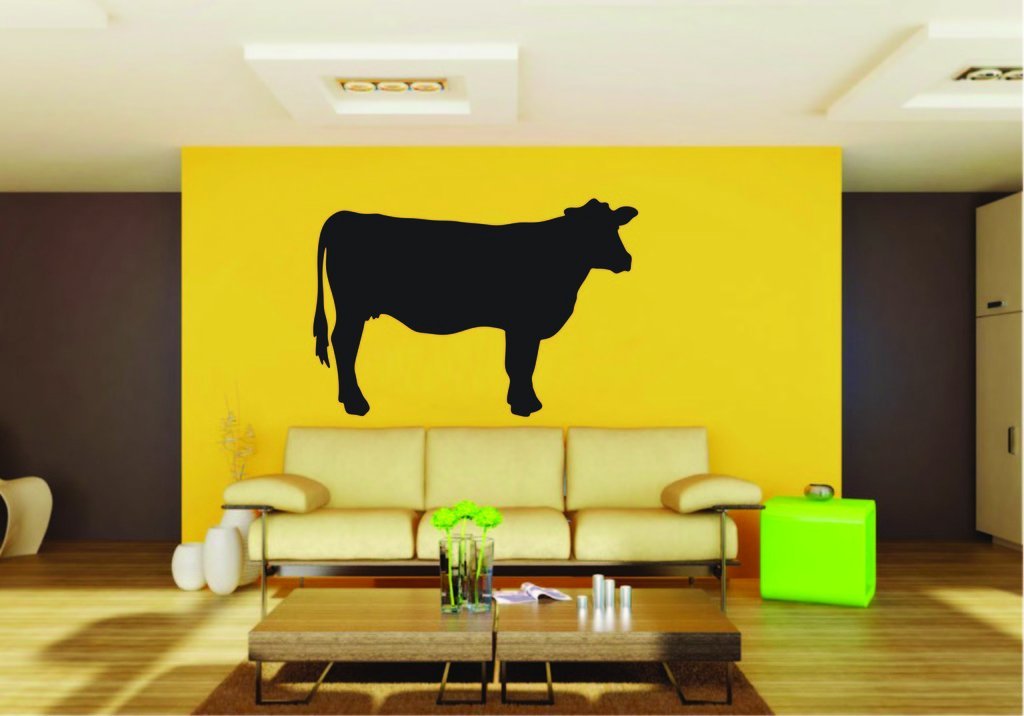 Picniva Cow Sty67 Vinyl Wall Decal, Approx 22 x 14.87 in, Removable