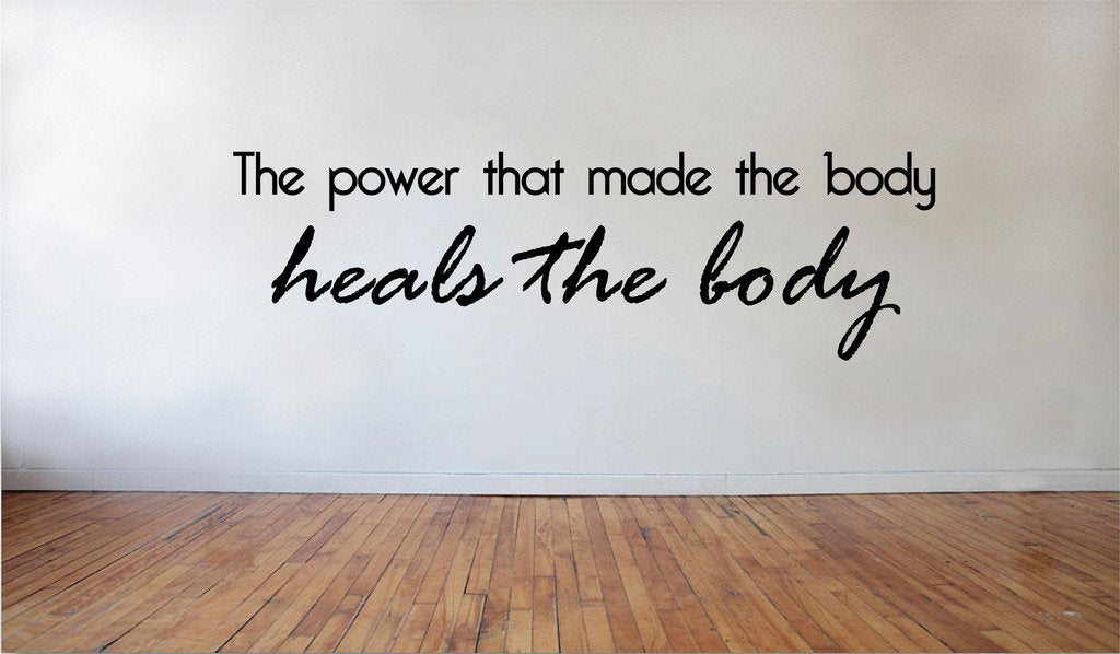Picniva Power Made Body Removable Vinyl Wall Decal, 23 x 8 in