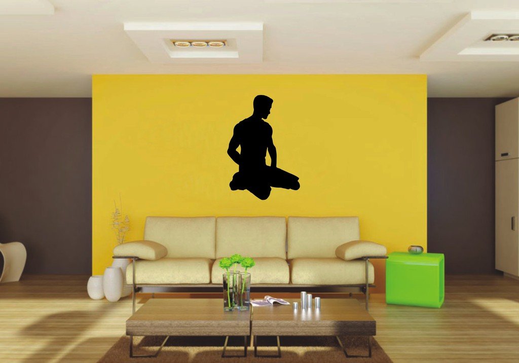 Picniva Kneeling Style 5 Wall Decal Figure Silhouette Decor
