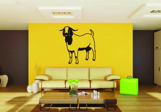 Picniva Boer Goat Sty1 Vinyl Wall Decal, Approx 22 x 24.2 in, Removable