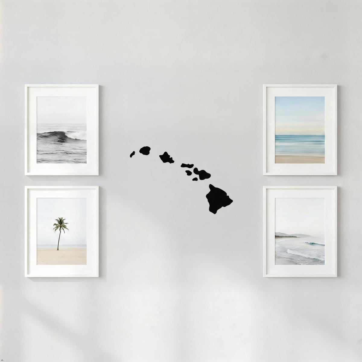 Picniva Hawaii State Map Vinyl Wall Decal, Black, 3 in Wide - Color: black - Size: 3 inches