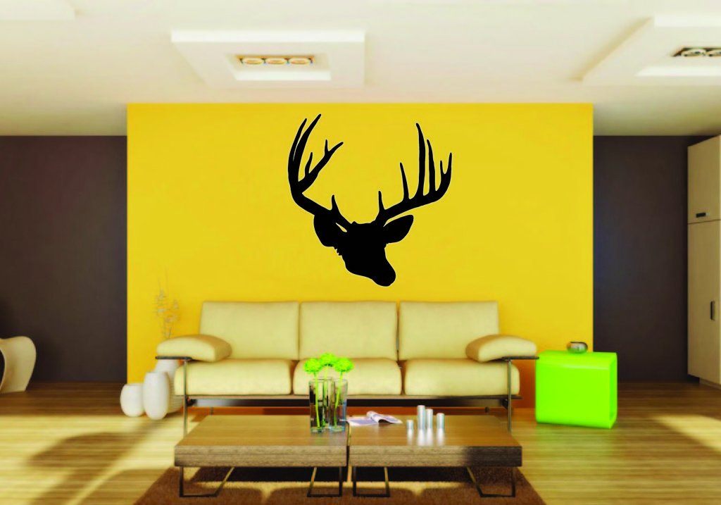 Picniva Deer Head Style 8 Removable Vinyl Wall Decal