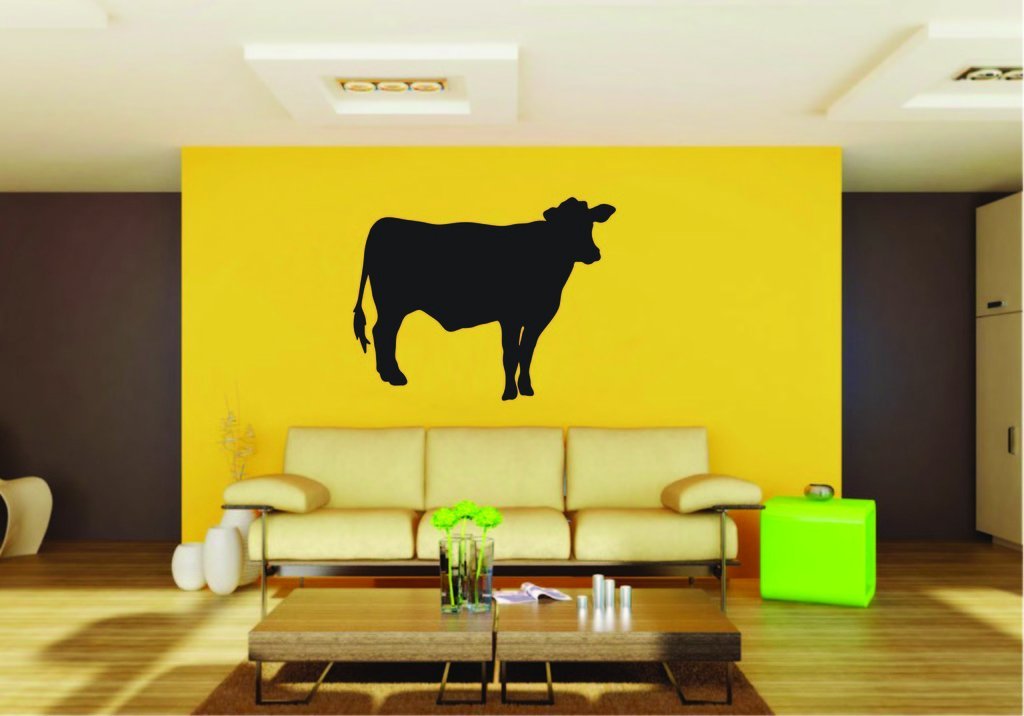 Picniva Cow Sty58 Vinyl Wall Decal, Approx 22 x 16.98 in, Removable